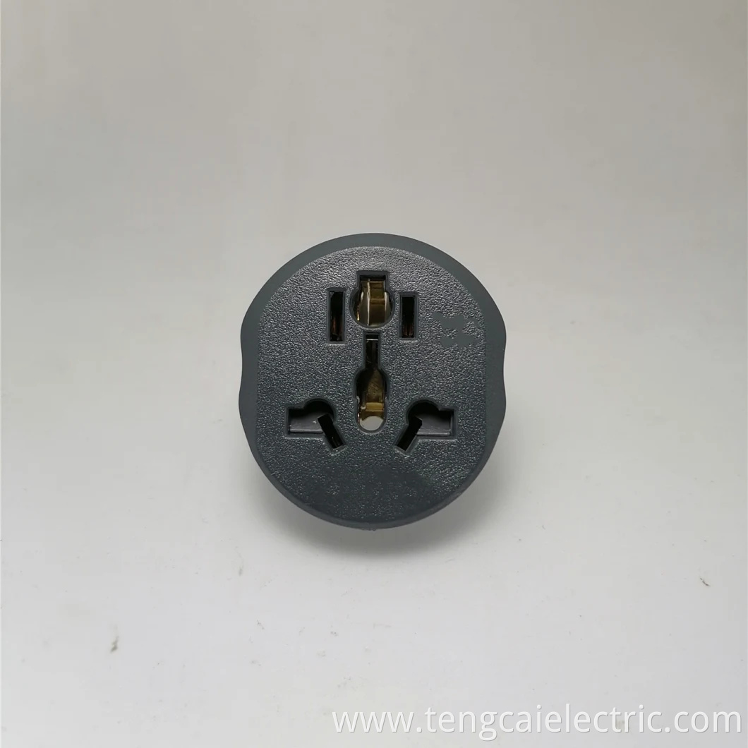 European Grounded Power Plug Adapter Travel Converter